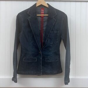 Star Jeans Denim Jacket Women's Blue Rory Gilmore Blazer Y2K Button Pockets M
